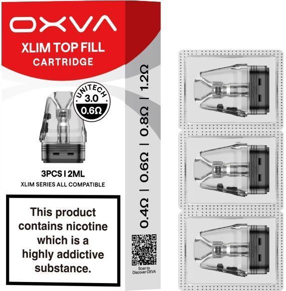 Картридж OXVA Xlim Unitech 3.0 Cartridge 2ml 0.4 Ом (3 шт) OXVA-XLIM-UNITECH3-04-2ML фото