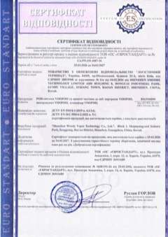 Документ UA.PN.191.1087-26 (сертифікат відповідності), VOOPOO, сторінка 1
